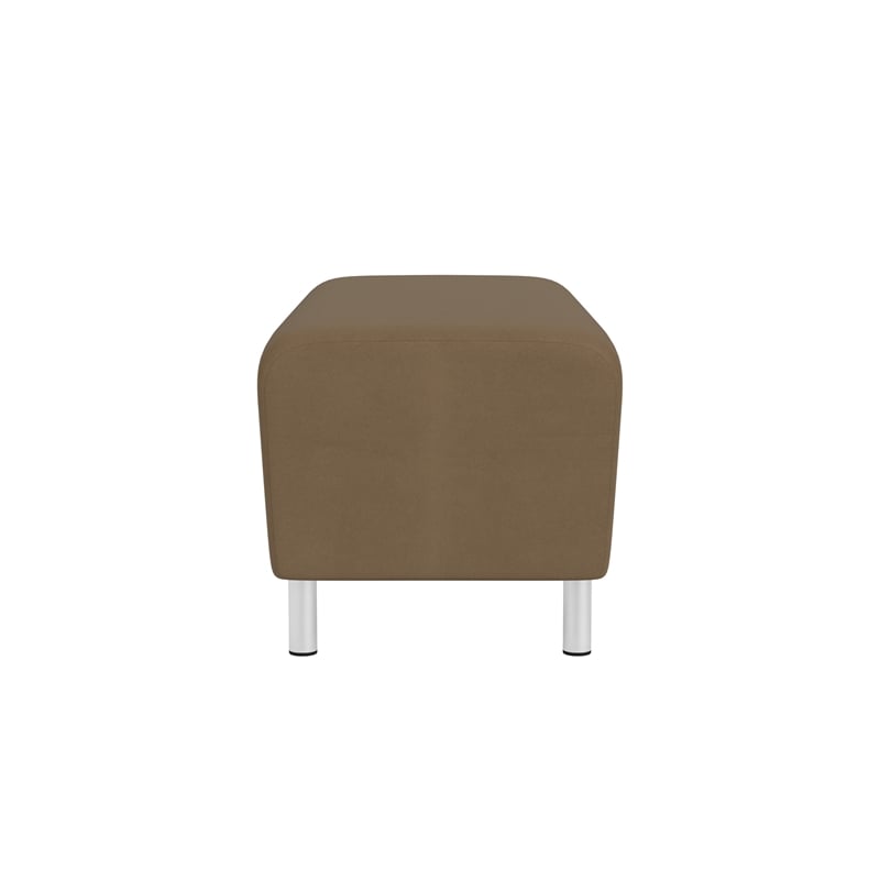 Lesro Ravenna Lounge Reception Loveseat Bench in Brown