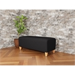 Lesro Ravenna Lounge Reception Loveseat Bench in Black