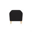 Lesro Ravenna Lounge Reception Loveseat Bench in Black