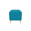 Lesro Ravenna Lounge Reception Loveseat Bench in Teal