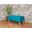 Lesro Ravenna Lounge Reception Loveseat Bench in Teal