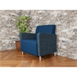 Lesro Ravenna Lounge Reception Wide Guest Chair in Blue