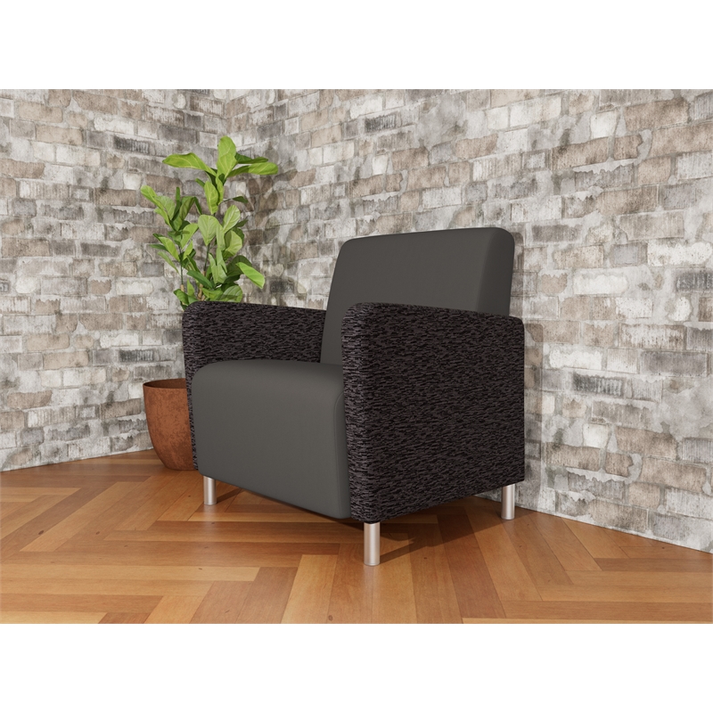Lesro Ravenna Lounge Reception Wide Guest Chair in Gray
