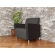 Lesro Ravenna Lounge Reception Wide Guest Chair in Gray