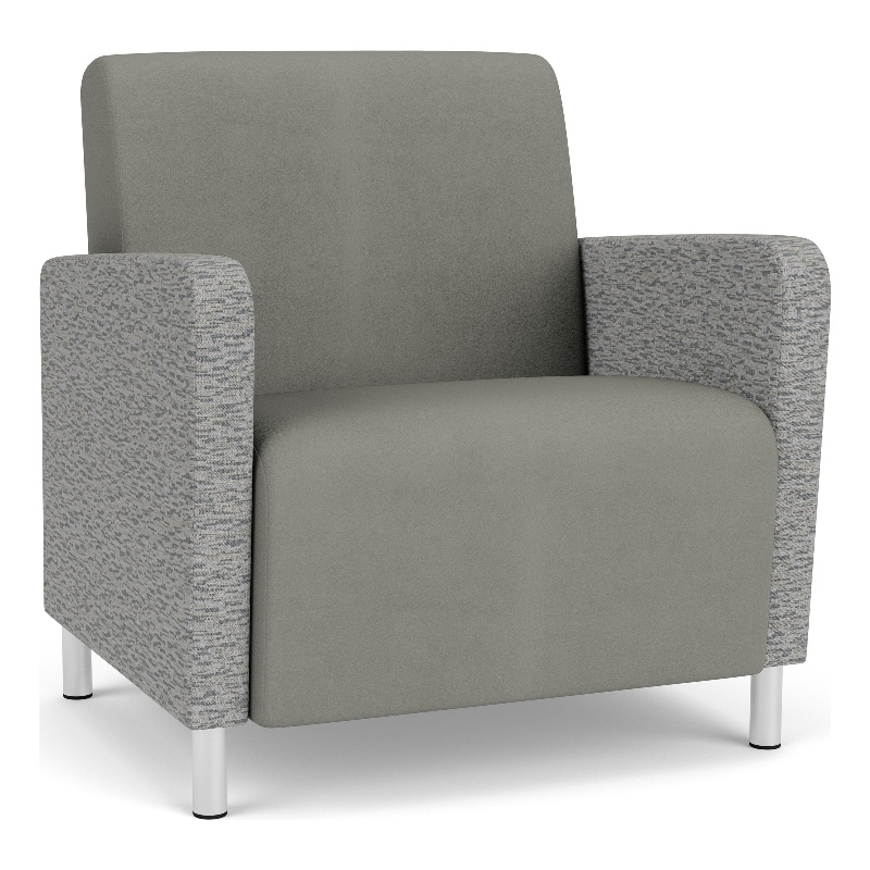 Lesro Ravenna Lounge Reception Wide Guest Chair in Gray