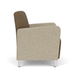 Lesro Ravenna Lounge Reception Wide Guest Chair in Brown