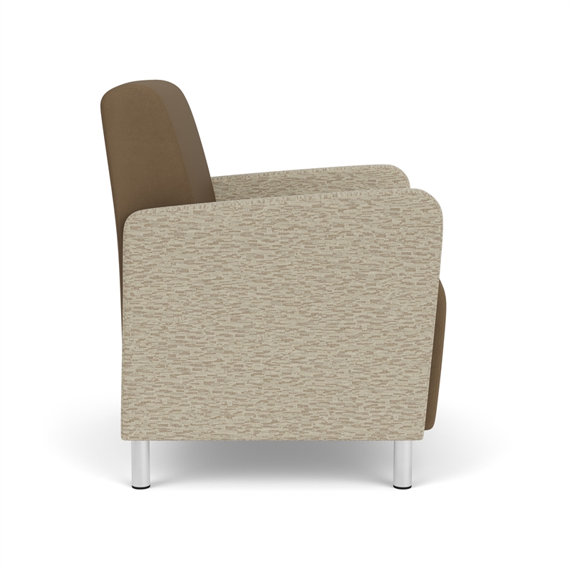 Lesro Ravenna Lounge Reception Wide Guest Chair in Brown