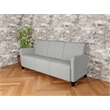 Lesro Ravenna Lounge Reception 3 Seat Tandem Seating No Center Arms in Gray