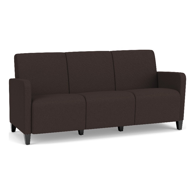 Lesro Ravenna Lounge Reception 3 Seat Tandem Seating No Center Arms in Brown