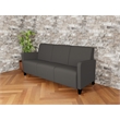 Lesro Ravenna Lounge Reception 3 Seat Tandem Seating No Center Arms in Gray