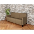 Lesro Ravenna Lounge Reception 3 Seat Tandem Seating No Center Arms in Brown
