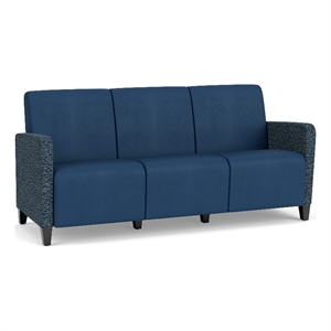 Lesro Ravenna Lounge Reception 3 Seat Tandem Seating No Center Arms in Blue