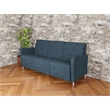 Lesro Ravenna Lounge Reception 3 Seat Tandem Seating No Center Arms in Blue