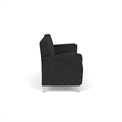 Lesro Ravenna Lounge Reception 3 Seat Tandem Seating No Center Arms in Black