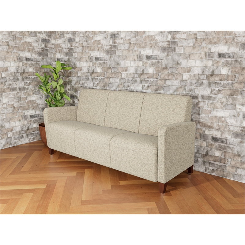 Lesro Ravenna Lounge Reception 3 Seat Tandem Seating No Center Arms in Beige