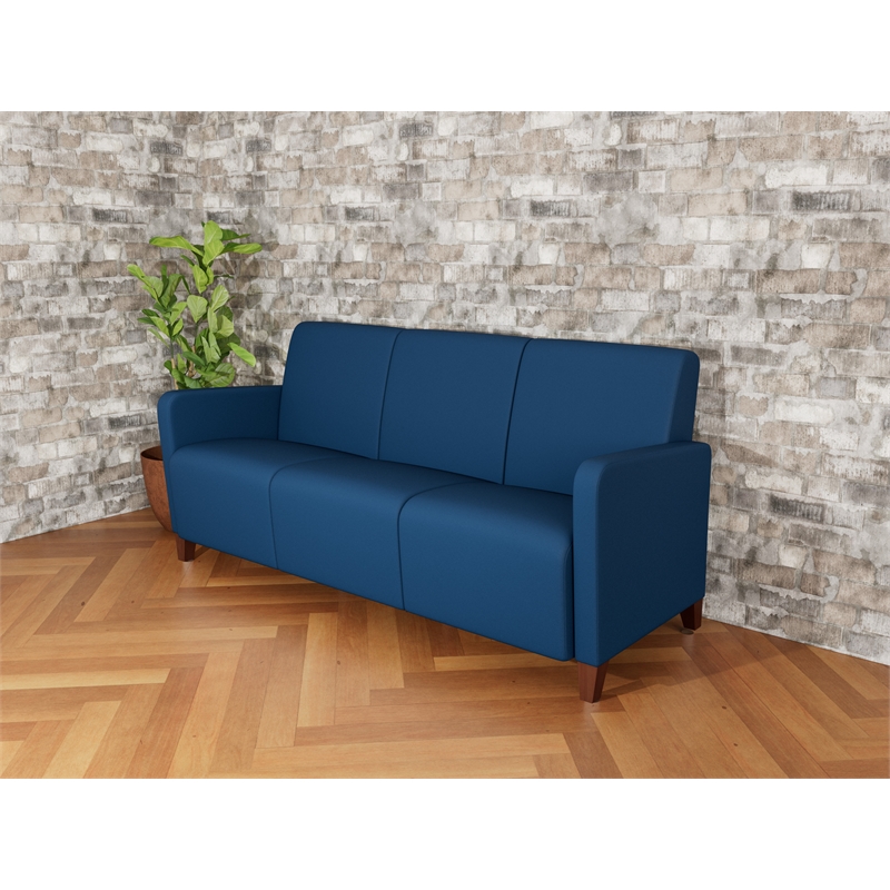 Lesro Ravenna Lounge Reception 3 Seat Tandem Seating No Center Arms in Blue