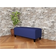 Lesro Ravenna Lounge Reception Loveseat Bench in Blue