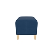Lesro Ravenna Lounge Reception Loveseat Bench in Blue