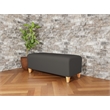 Lesro Ravenna Lounge Reception Loveseat Bench in Gray