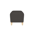 Lesro Ravenna Lounge Reception Loveseat Bench in Gray