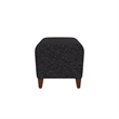 Lesro Ravenna Lounge Reception Loveseat Bench in Black