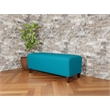 Lesro Ravenna Lounge Reception Loveseat Bench in Teal