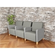 Lesro Ravenna Lounge Reception 3 Seat Tandem Seating in Gray