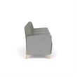 Lesro Ravenna Lounge Reception 3 Seat Tandem Seating in Gray