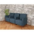 Lesro Ravenna Lounge Reception 3 Seat Tandem Seating in Blue