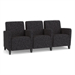 Lesro Ravenna Lounge Reception 3 Seat Tandem Seating in Black