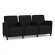 Lesro Ravenna Lounge Reception 3 Seat Tandem Seating in Black