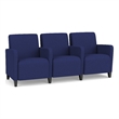 Lesro Ravenna Lounge Reception 3 Seat Tandem Seating in Blue
