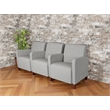 Lesro Ravenna Lounge Reception 3 Seat Tandem Seating in Gray