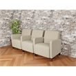 Lesro Ravenna Lounge Reception 3 Seat Tandem Seating in Beige