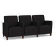 Lesro Ravenna Lounge Reception 3 Seat Tandem Seating in Black