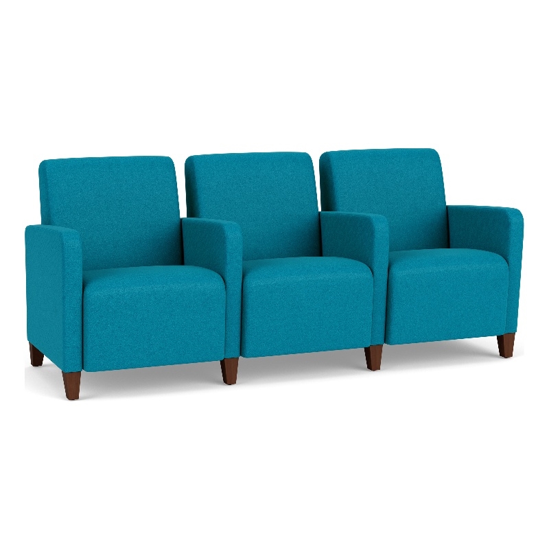 Lesro Ravenna Lounge Reception 3 Seat Tandem Seating in Teal