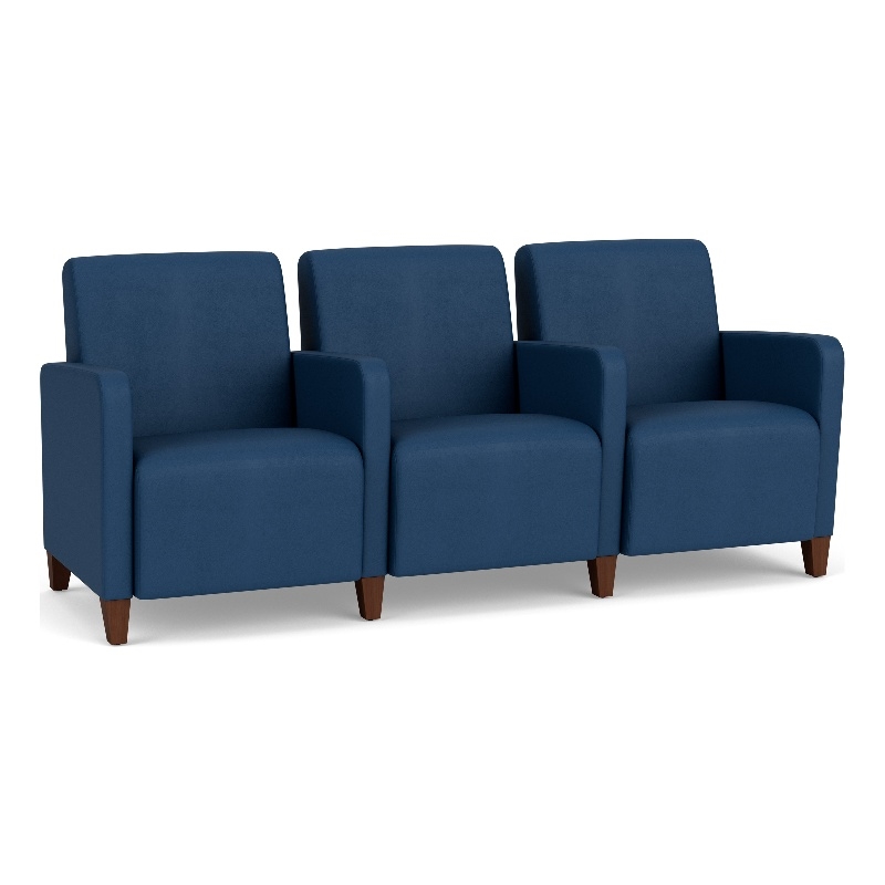 Lesro Ravenna Lounge Reception 3 Seat Tandem Seating in Blue