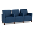 Lesro Ravenna Lounge Reception 3 Seat Tandem Seating in Blue