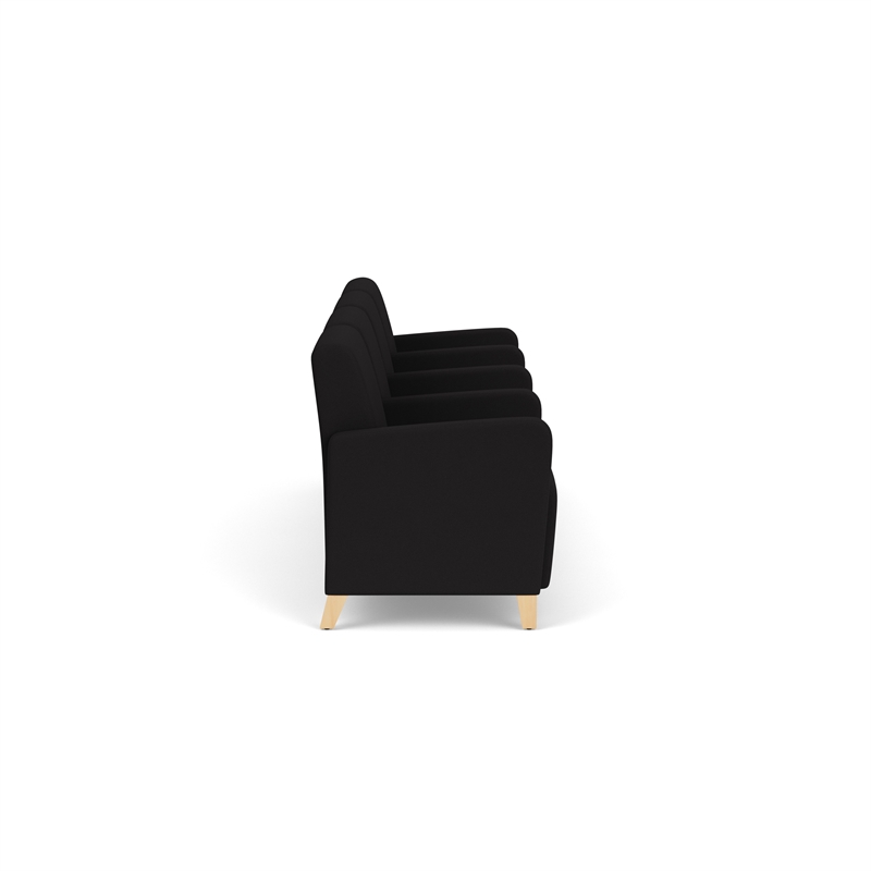 Lesro Ravenna Lounge Reception 4 Seat Tandem Seating in Black