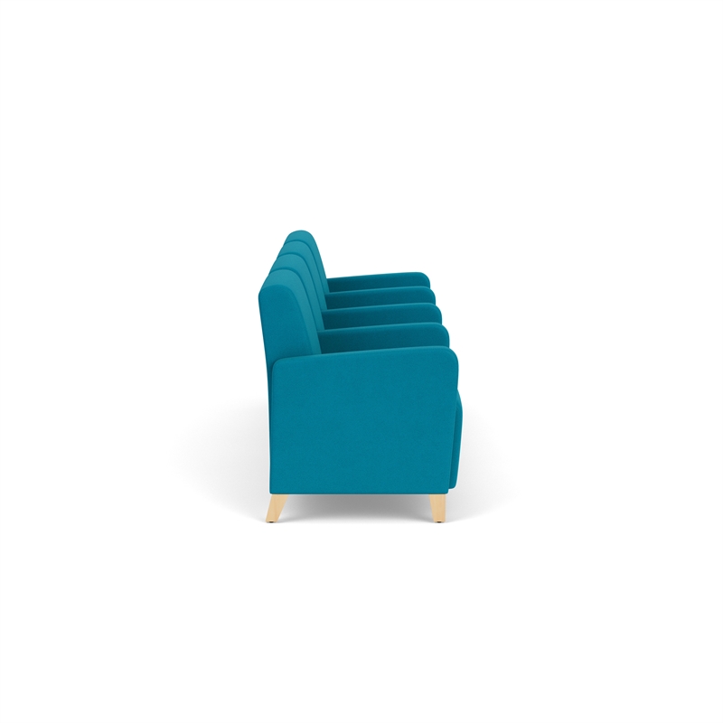 Lesro Ravenna Lounge Reception 4 Seat Tandem Seating in Teal