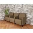 Lesro Ravenna Lounge Reception 3 Seat Tandem Seating in Brown
