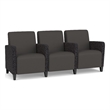 Lesro Ravenna Lounge Reception 3 Seat Tandem Seating in Gray