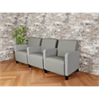 Lesro Ravenna Lounge Reception 3 Seat Tandem Seating in Gray