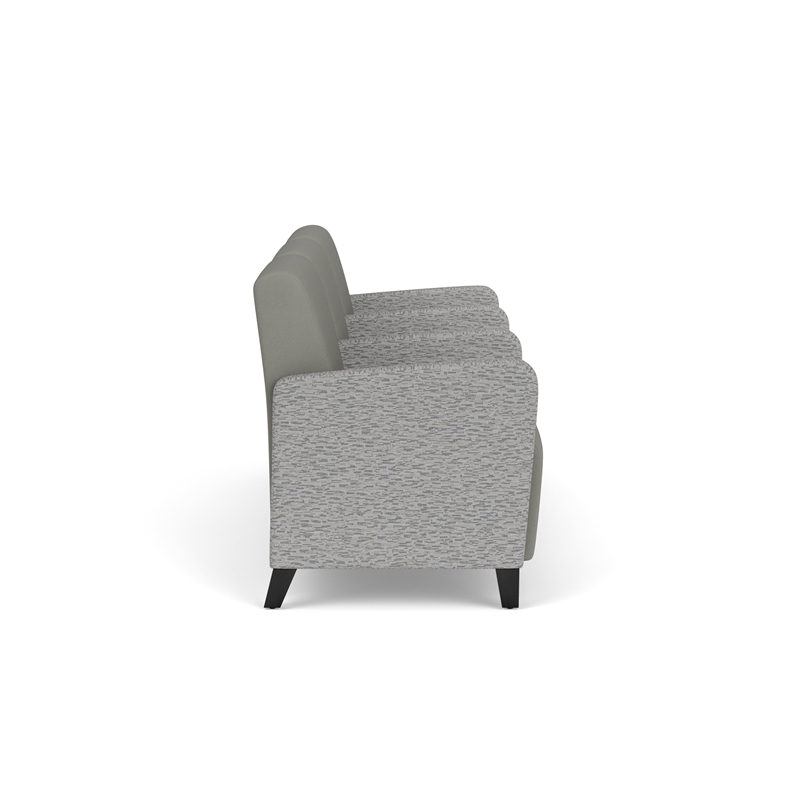 Lesro Ravenna Lounge Reception 3 Seat Tandem Seating in Gray