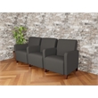 Lesro Ravenna Lounge Reception 3 Seat Tandem Seating in Gray
