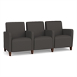 Lesro Ravenna Lounge Reception 3 Seat Tandem Seating in Gray