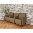 Lesro Ravenna Lounge Reception 3 Seat Tandem Seating in Brown