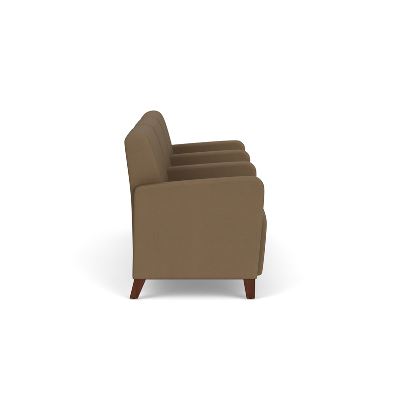 Lesro Ravenna Lounge Reception 3 Seat Tandem Seating in Brown