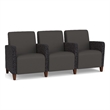 Lesro Ravenna Lounge Reception 3 Seat Tandem Seating in Gray
