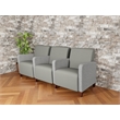 Lesro Ravenna Lounge Reception 3 Seat Tandem Seating in Gray